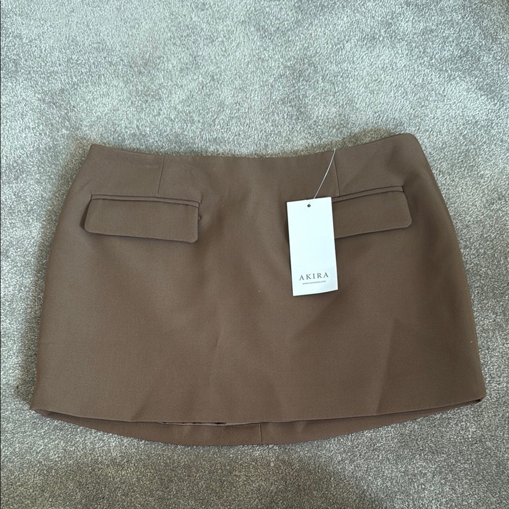 AKIRA Brown Tan Mini Pencil Skirt for Work